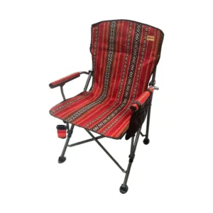 Enjoy premium comfort and portability with the Green Lion Heritage Foldable Chair in striking red.