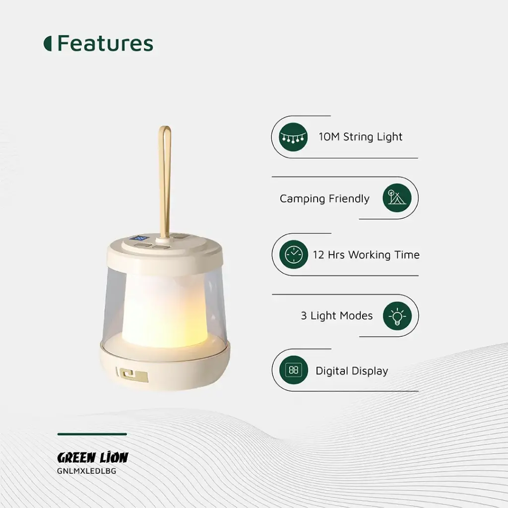 GREEN LION LUMEX LED LIGHT WITH INBUILT LED STRIP LIGHT BEIGE GNLMXLEDLBG - Image 7