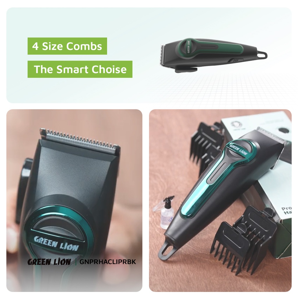 GREEN LION PROFESSIONAL HAIR CLIPPER BLACK GNPRHACLIPRBK - Image 3