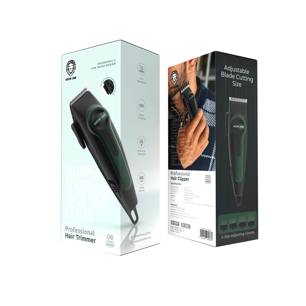 GREEN LION PROFESSIONAL HAIR CLIPPER BLACK GNPRHACLIPRBK - Image 8