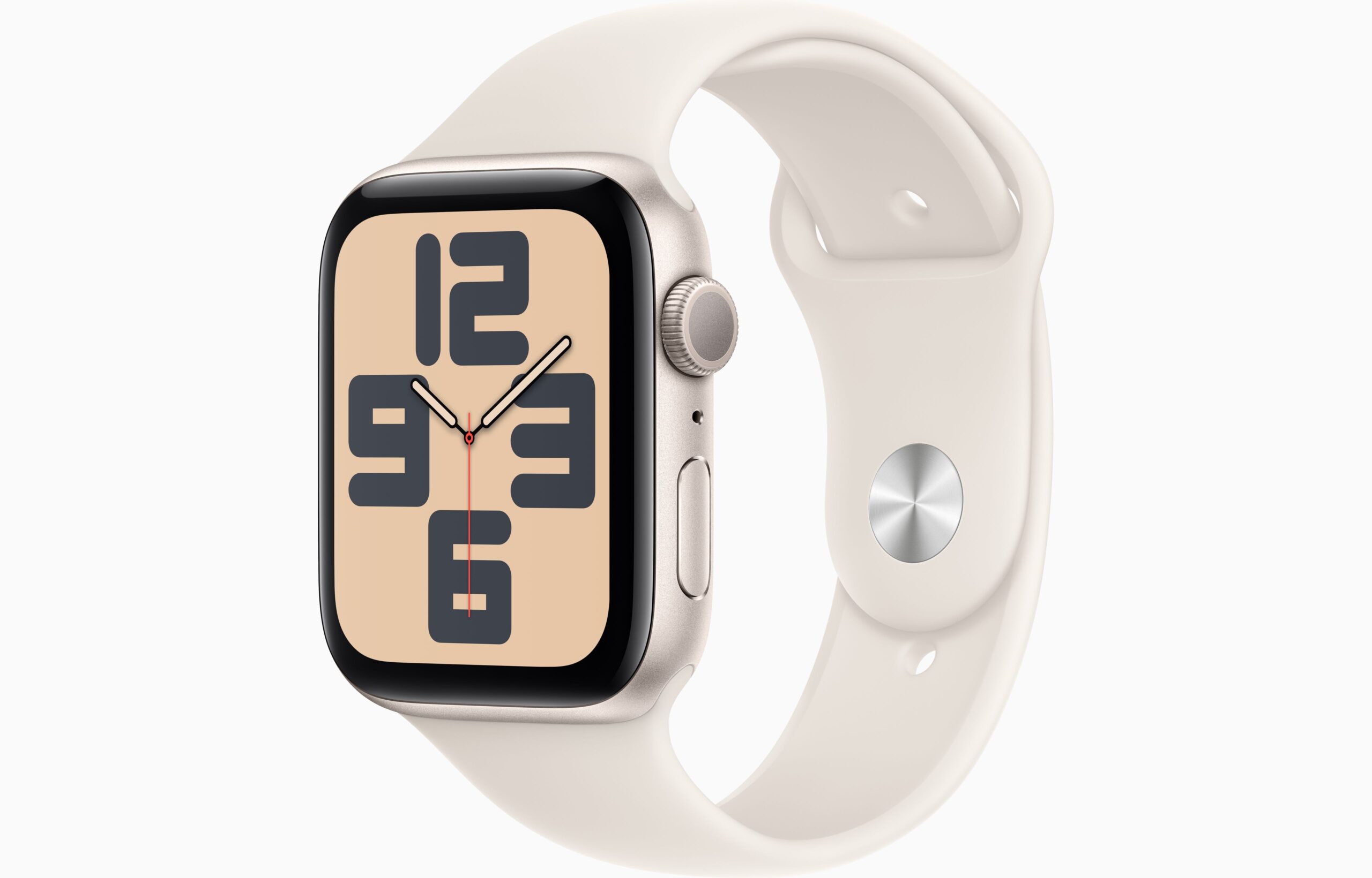 APPLE WATCH SE GPS 44MM STARLIGHT ALUMINIUM CASE WITH STARLIGHT SPORT BAND S/M MNTD3 - Image 3