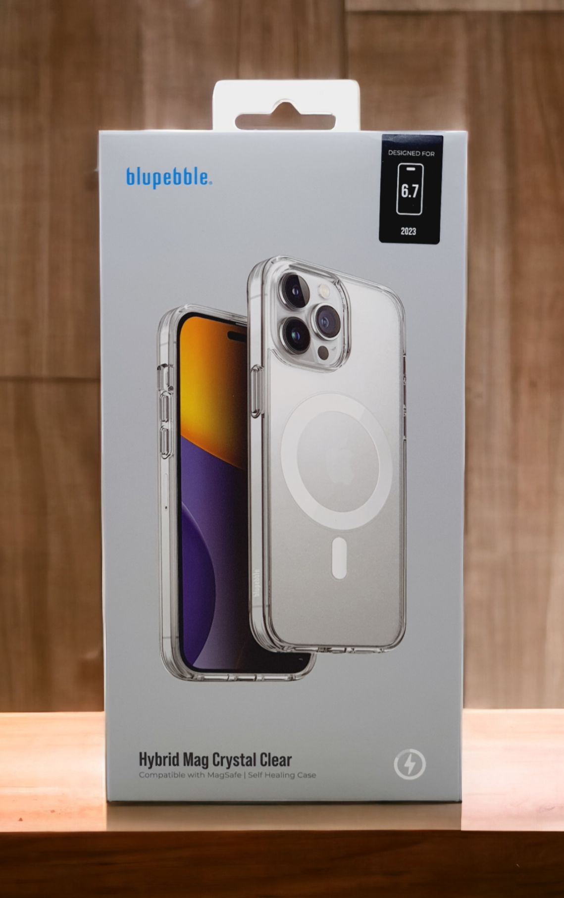 BLUPEBBLE IPHONE 15 HYBRID MAG COMPATIBLE WITH MAGSAFE CRYSTAL CASE CLEAR BP-IPCRYSTAL6.1-15-CL - Image 2
