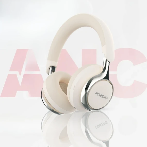 POWEROPLUS MANIK ANC NOISE CANCELLING WIRELESS HEADPHONE BEIGE PR-HFANOK35-CR - Image 3