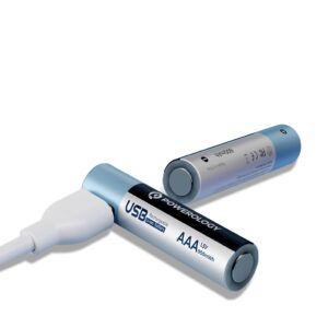 Powerology USB Rechargeable AAA Battery – 4-Pack