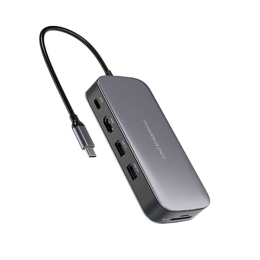 POWEROLOGY 256GB USB C AND SSD DRIVE ALL IN ONE CONNECTIVITY AND STORAGE 100W PWDSHB256 - Image 3