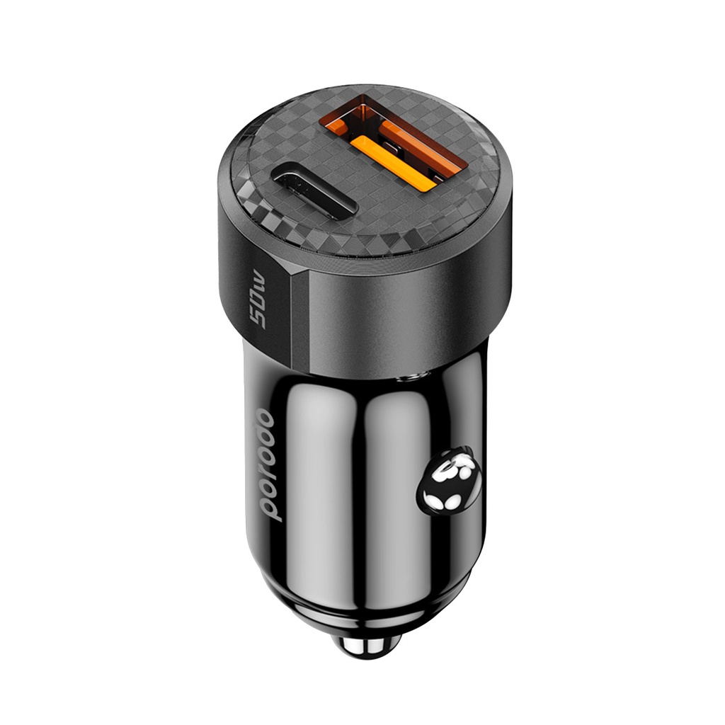 PORODO DUAL OUTPUT CAR CHARGER 50W TITANIUM PD-CC50W-TI - Image 3