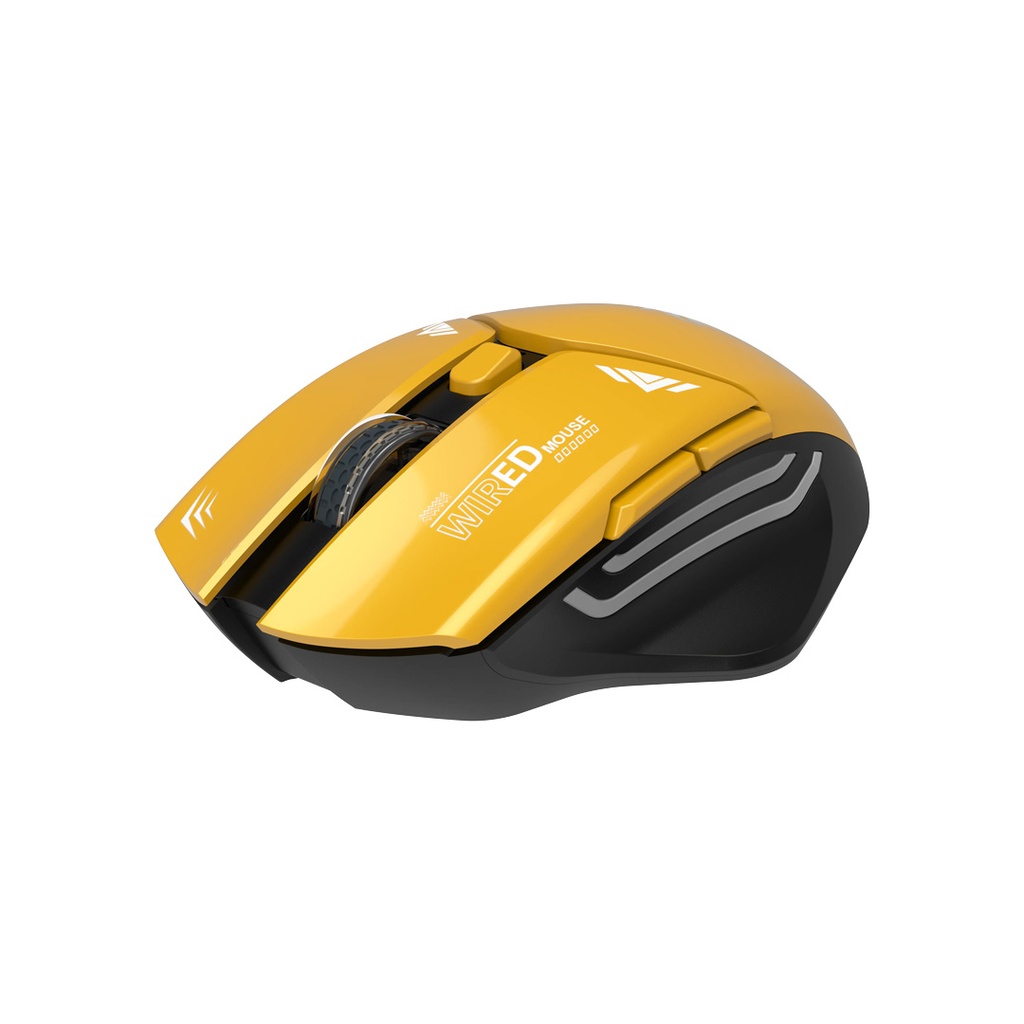 PORODO GAMING DESIGN WIRELESS MOUSE YELLOW PD323-YL - Image 3