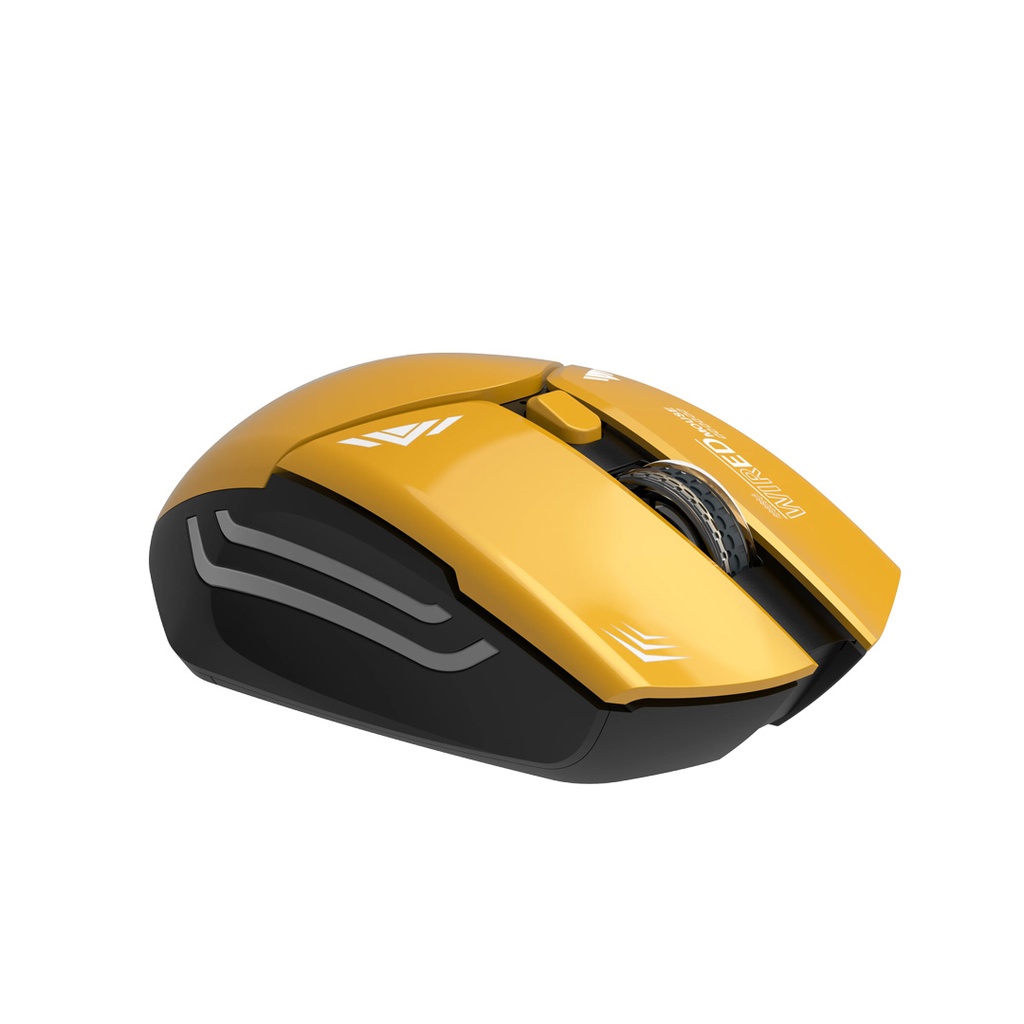 PORODO GAMING DESIGN WIRELESS MOUSE YELLOW PD323-YL - Image 2