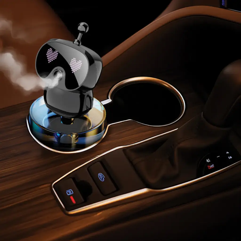 PORODO LIFESTYLE ROBOVIBE SMART CAR AROMA DIFFUSER BLACK PDLSLN2219 - Image 3