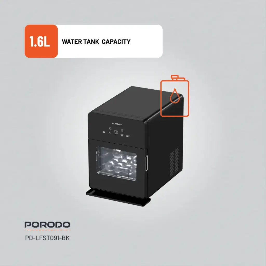 PORODO SPHERE ICE MACHINE 1.6L BLACK PD-LFST091-BK - Image 10