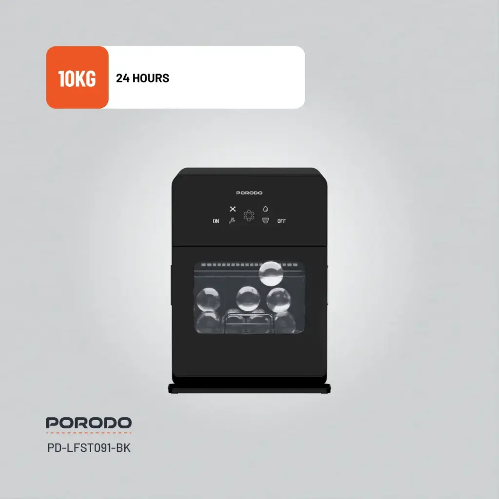 PORODO SPHERE ICE MACHINE 1.6L BLACK PD-LFST091-BK - Image 9