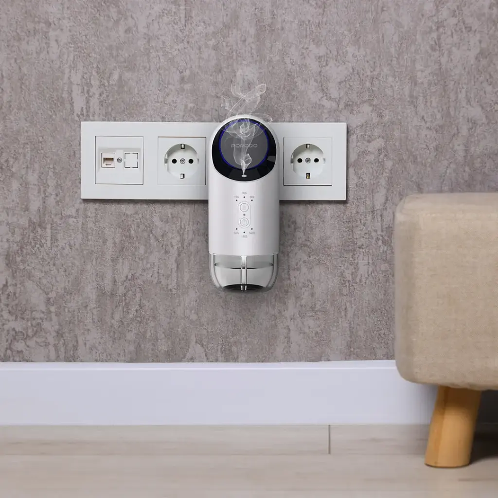PORODO LIFESTYLE WALL PLUG IN ESSENTIAL OIL DIFFUSER WHITE PDLFST197WH - Image 3