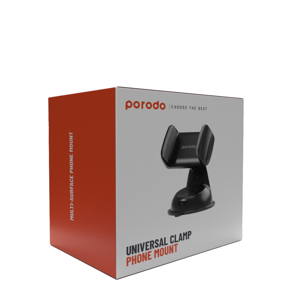 PORODO UNIVERSAL CLAMP PHONE MOUNT BLACK PD-MUCMS-BK - Image 2