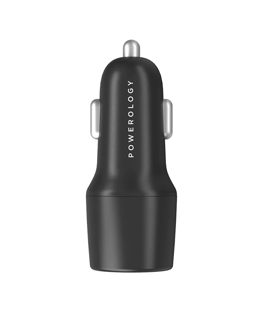 POWEROLOGY 55W ULTRA QUICK CAR CHARGER PD 35W 20W DUAL USB-C PCCSR006 - Image 2