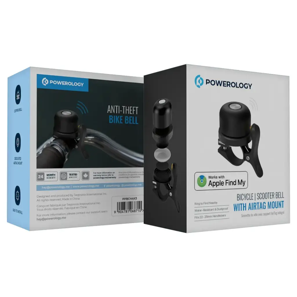 POWEROLOGY BICYCLE SCOOTER BELL WITH AIRTAG MOUNT PPBCHAX3 - Image 3