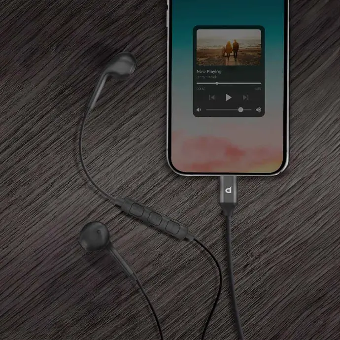 POWEROLOGY STEREO EARPHONE LIGHTNING CONNECTOR BLACK - Image 2