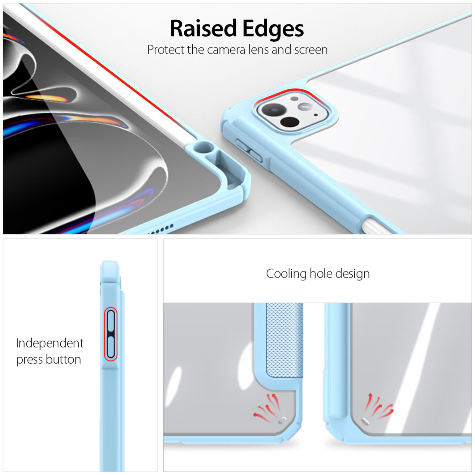 DUXDUCIS IPAD PRO 11 INCH 2024 TOBY SERIES CASE BLUE TOBY-0205 - Image 4
