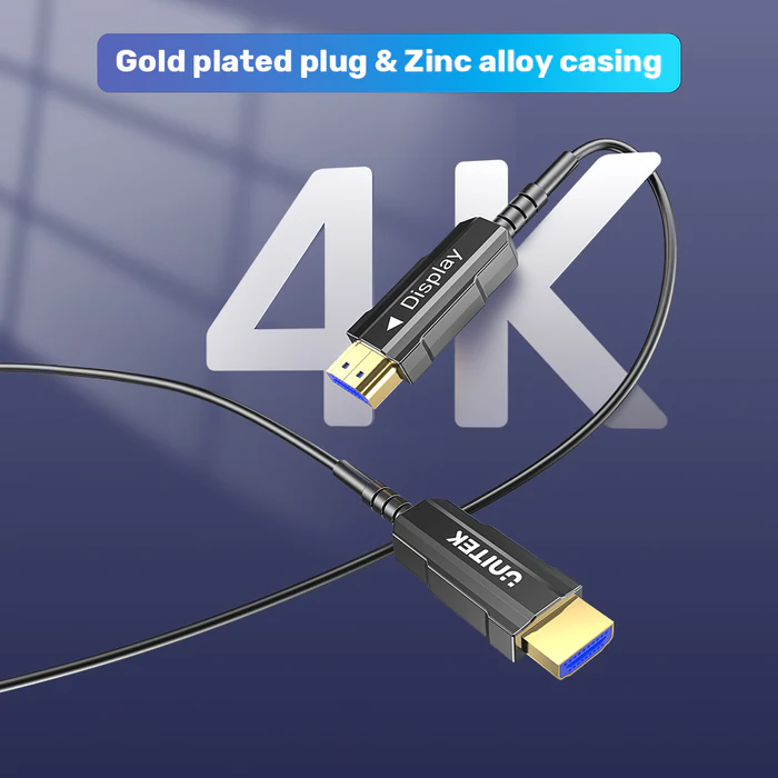 UNITEK 4K 60Hz HDMI FIBER OPTIC CABLE 15M BLACK C11072BK-15M - Image 9
