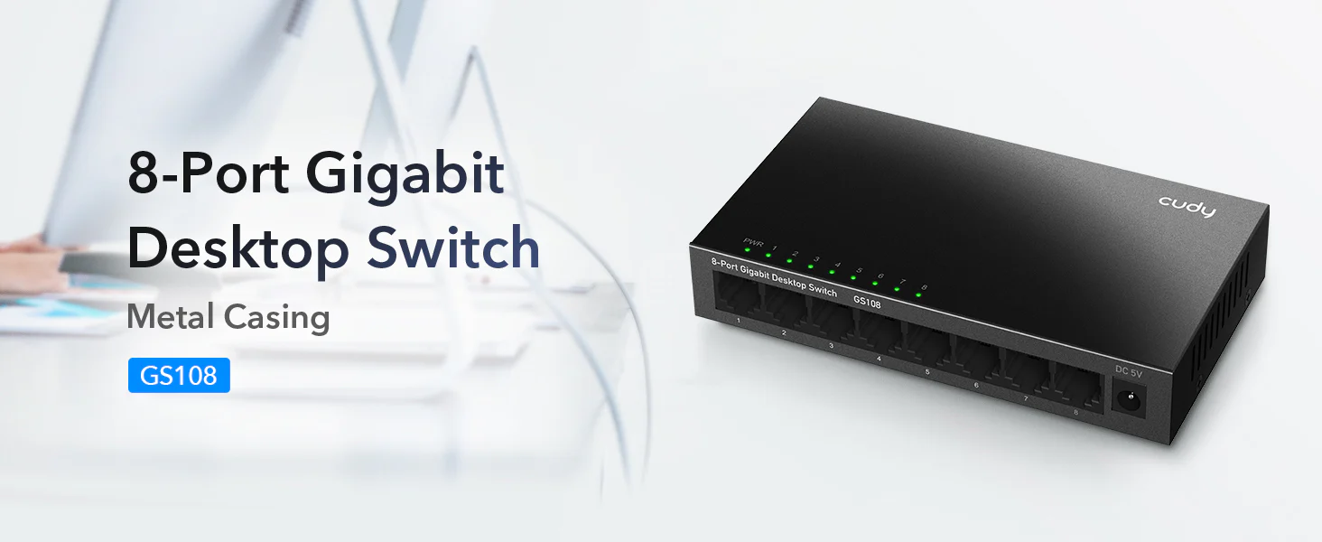 CUDY 8 PORT 10/100/1000 MBPS DESKTOP SWITCH GS108 - Image 3