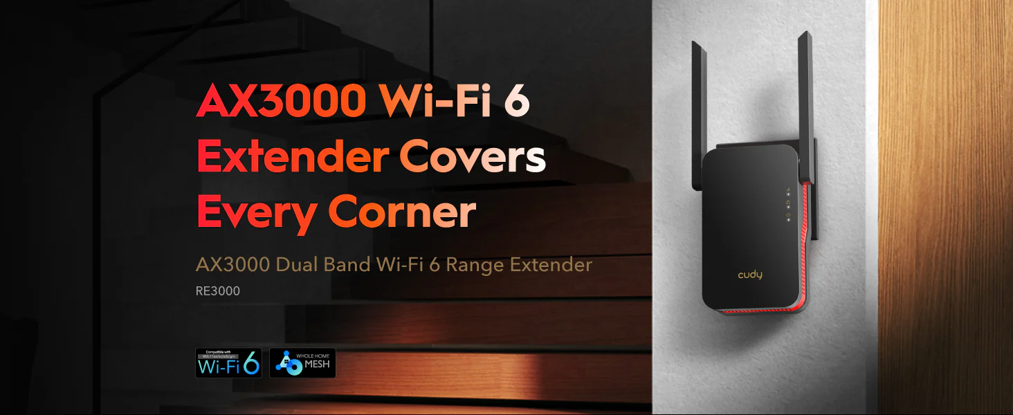 CUDY AX3000 DUAL BAND WIFI 6 RANGE EXTENDER RE3000 - Image 4