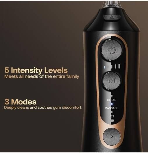 BITVAE CORDLESS ORAL CARE IRRIGATOR BLACK GOLD BV-C6 - Image 6