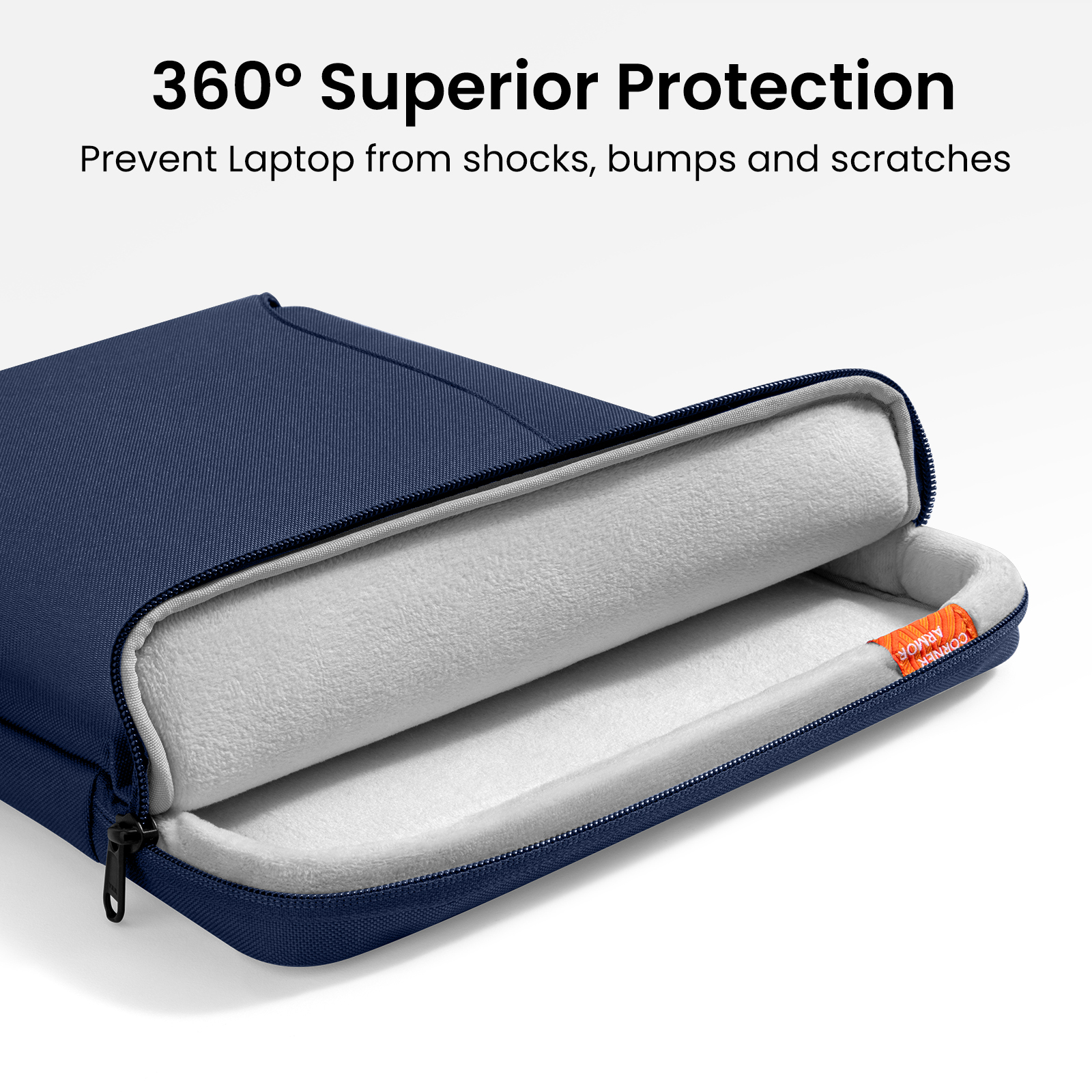 TOMTOC DEFENDER A22 14 INCH LAPTOP BRIEFCASE NAVY BLUE A22D2B1 - Image 3