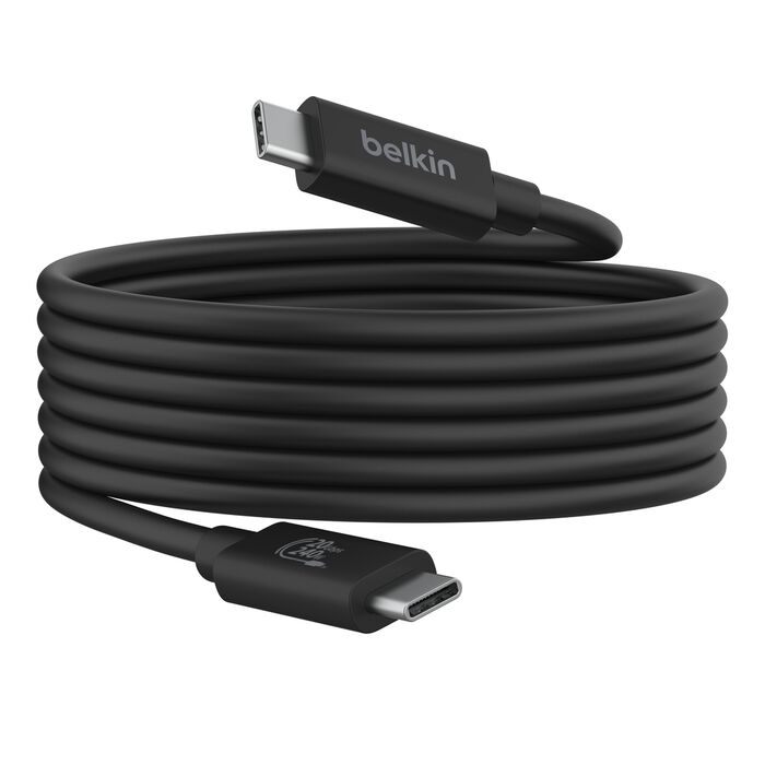 BELKIN CONNECT USB C TO USB C 240W USB 4 CABLE 2M BLACK INZ004BT2MBK - Image 2