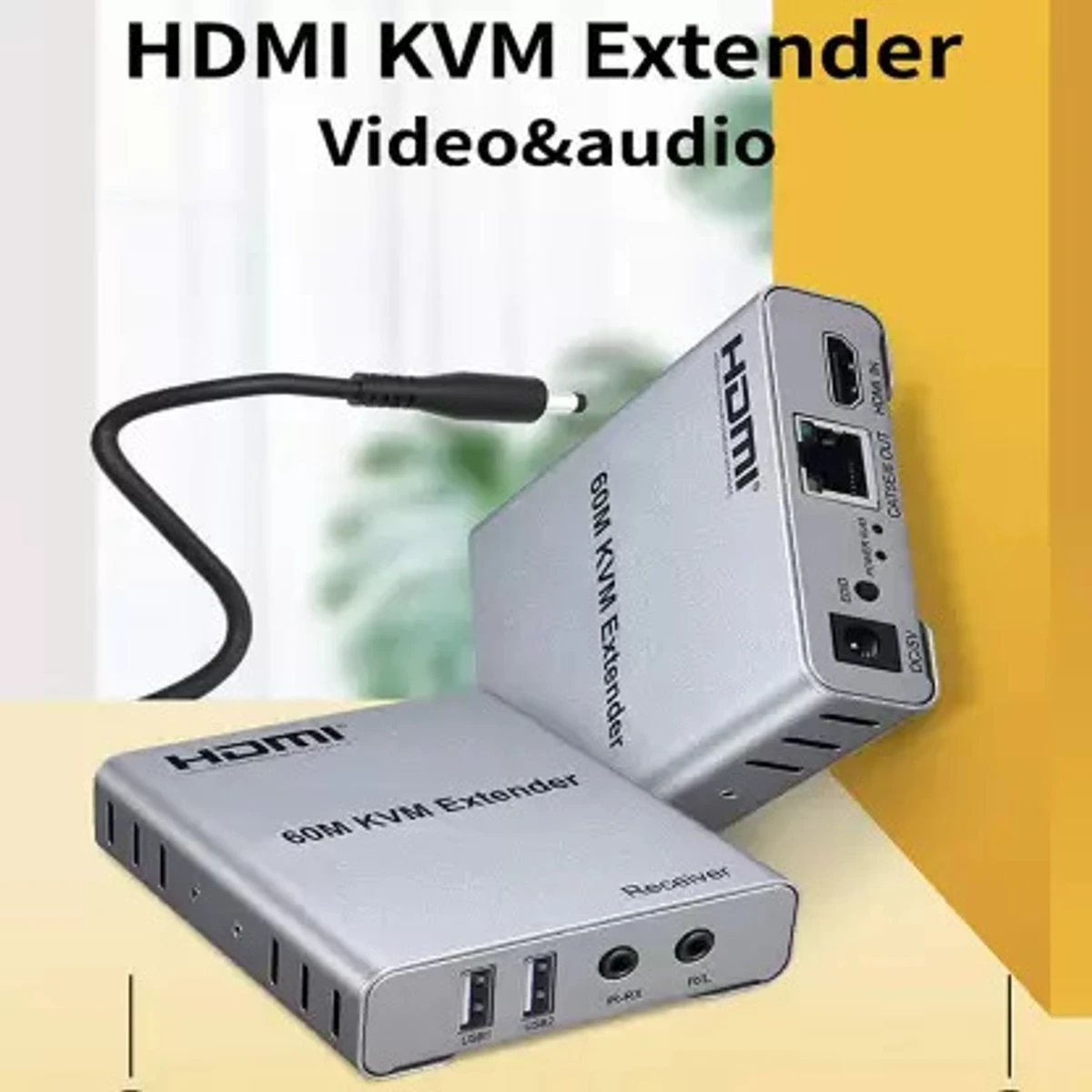 HDMI 60M KVM EXTENDER WITH AUDIO - Image 2