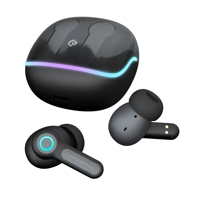 POWEROLOGY QUAD ENC TRUE WIRELESS BUDS BLACK PWLAU005BK - Image 2