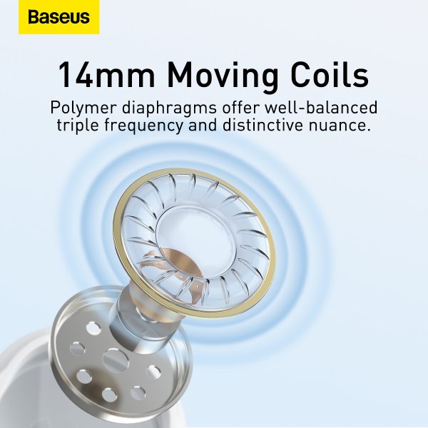 BASEUS ENCOK H17 3.5MM LATERAL IN EAR WIRED EARPHONE WHITE - Image 4