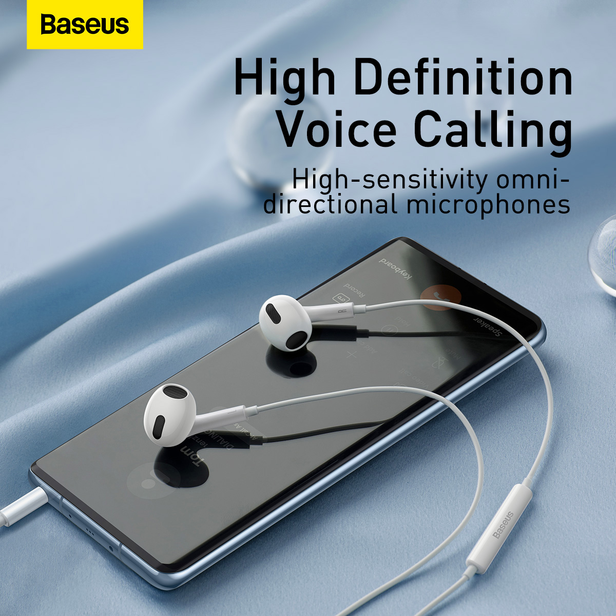 BASEUS ENCOK H17 3.5MM LATERAL IN EAR WIRED EARPHONE WHITE - Image 2