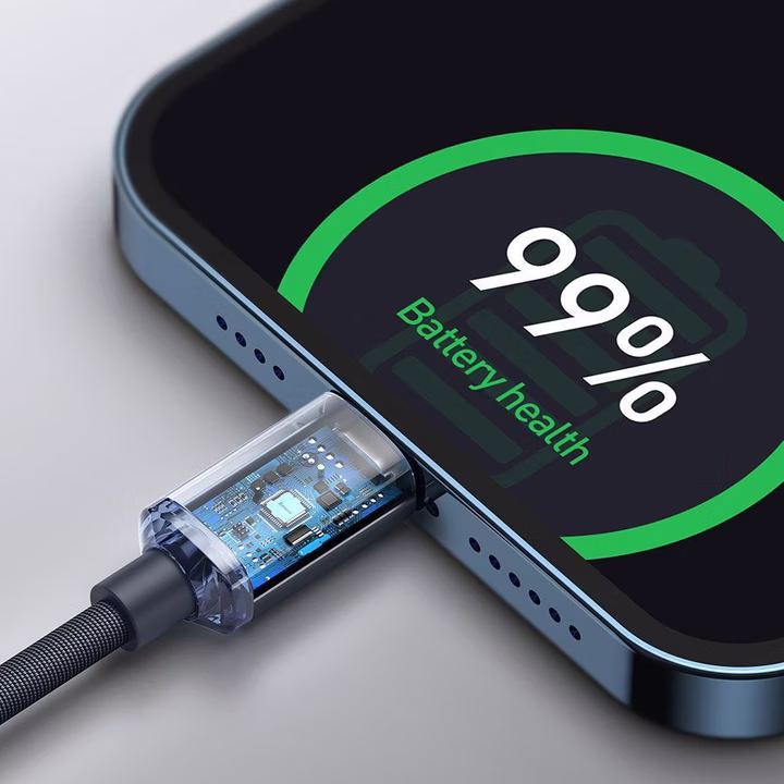 BASEUS CRYSTAL SHINE 20W TYPE C TO LIGHTNING CABLE 2M BLACK - Image 16