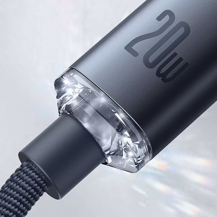 BASEUS CRYSTAL SHINE 20W TYPE C TO LIGHTNING CABLE 2M BLACK - Image 20