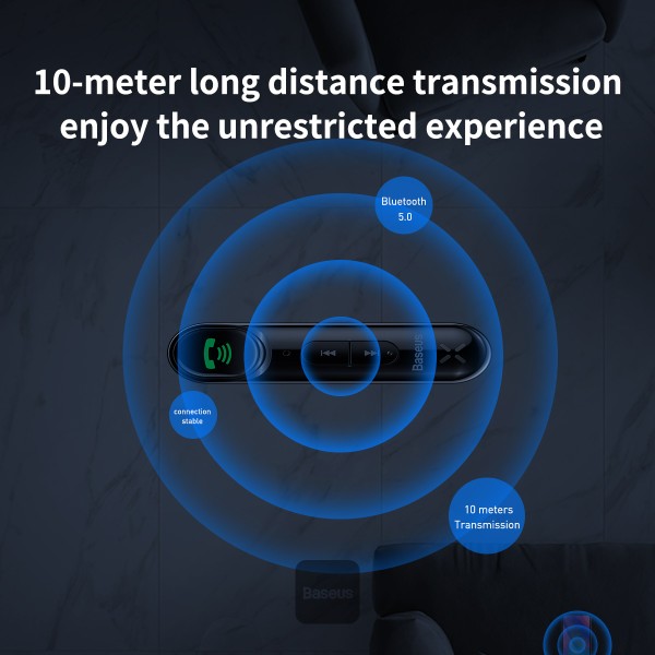 BASEUS AUX WIRELESS AUDIO RECEIVER BLACK - Image 6