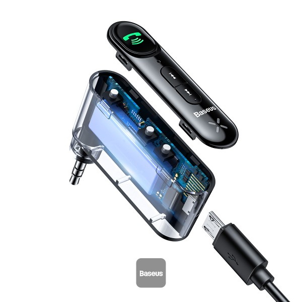BASEUS AUX WIRELESS AUDIO RECEIVER BLACK - Image 2