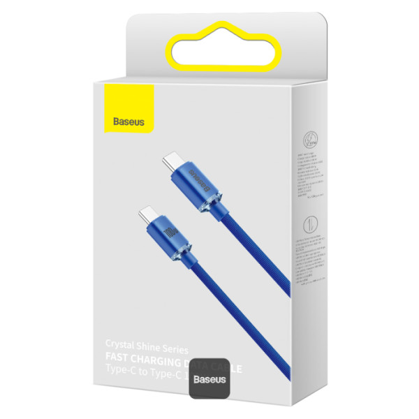 BASEUS CRYSTAL SHINE 20W TYPE C TO LIGHTNING CABLE 2M BLUE - Image 9