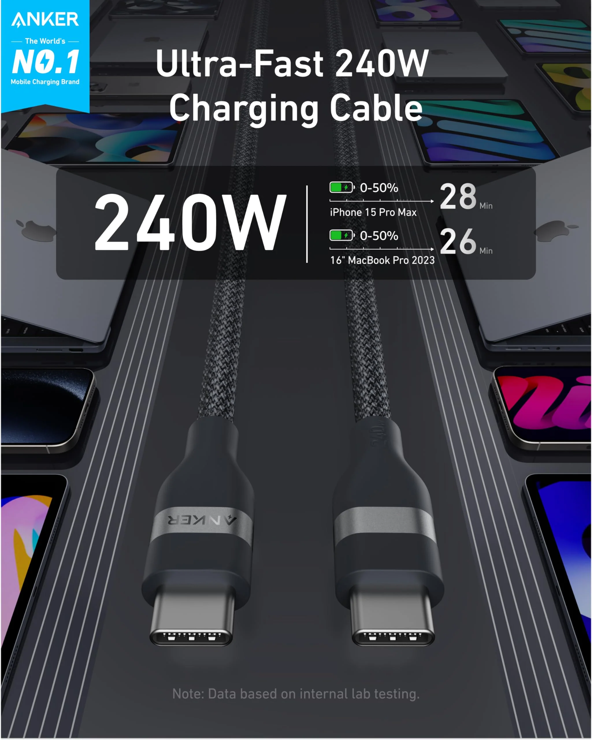 ANKER USB-C TO LTG PCR BRAIDED 6FT A82B2012 - Image 3