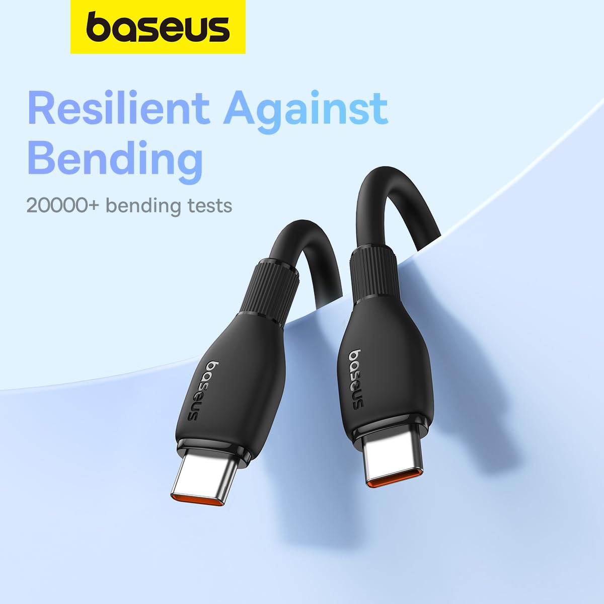 BASEUS PUDDING SERIES TYPE C TO LIGHTNING 20W CABLE 1.2M BLACK - Image 3