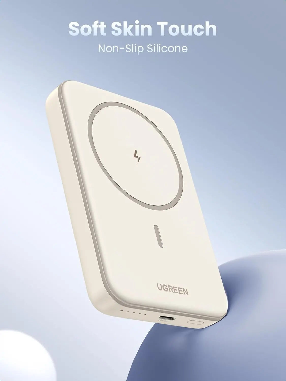 UGREEN NEXODE 10000MAH MAGNETIC WIRELESS POWER BANK WHITE 35341B - Image 3