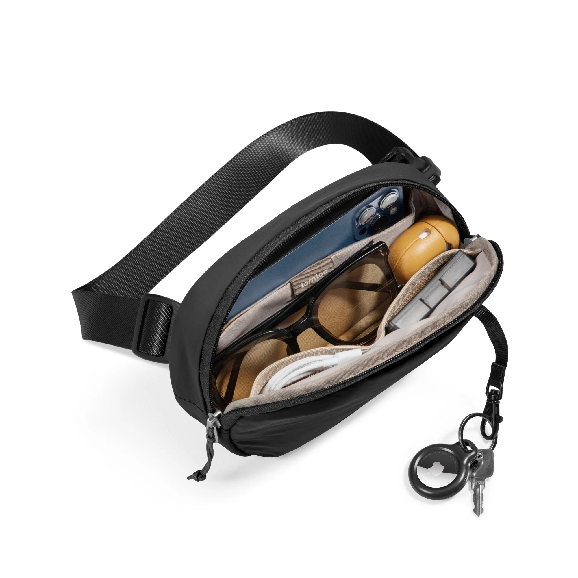 TOMTOC SLINGBEAN T32 BELT BAG BLACK T32S1D1 - Image 4