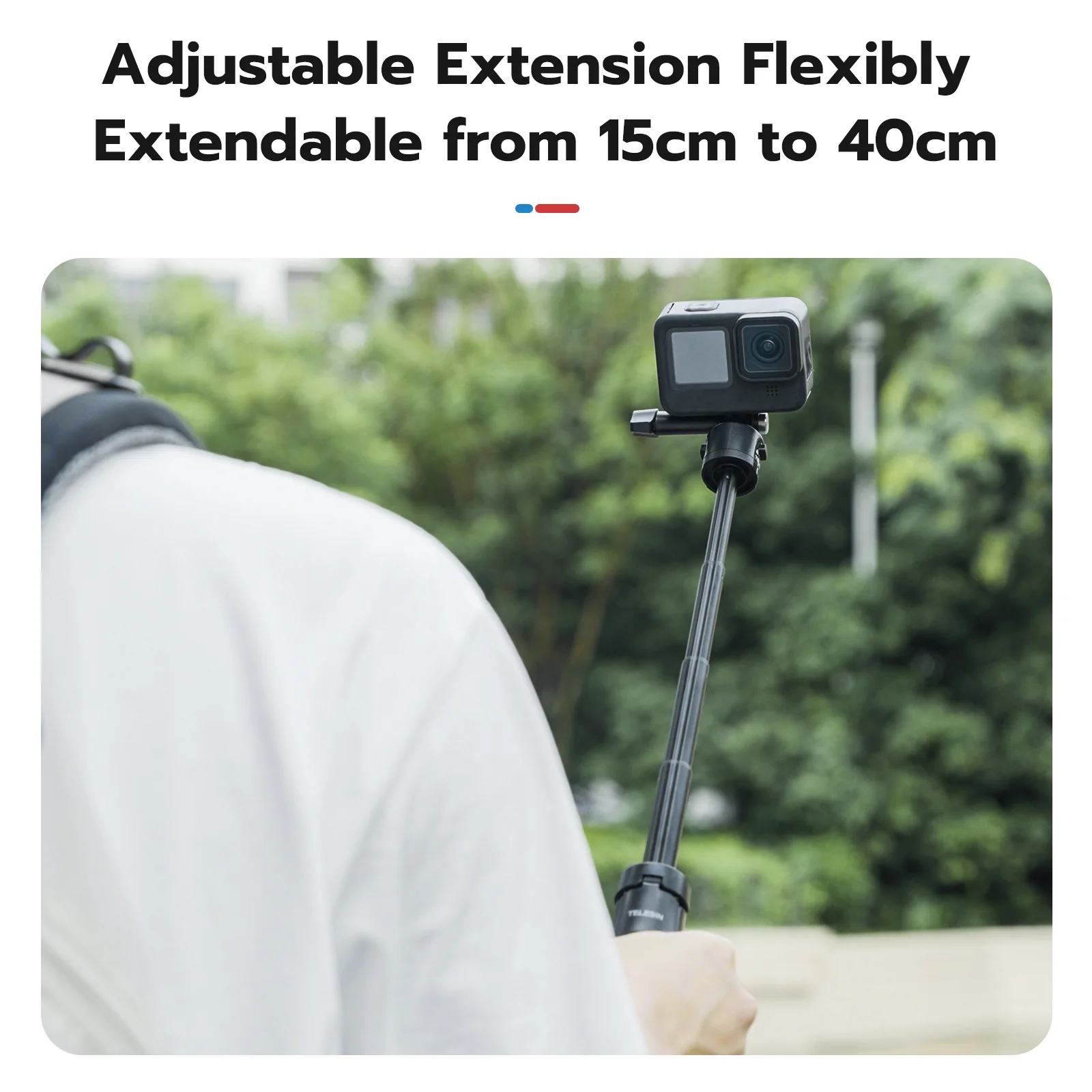 TELESIN QUICK RELEASE SELFIE STICK MINI TRIPOD S1-MNP-02 - Image 5