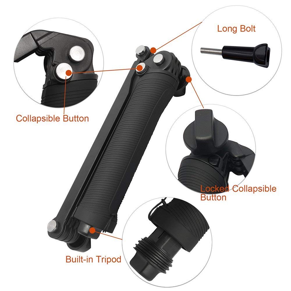 TELESIN MULTI-FUNCTION TRI-FOLD SELFIE STICK GP-MFW-300 - Image 4