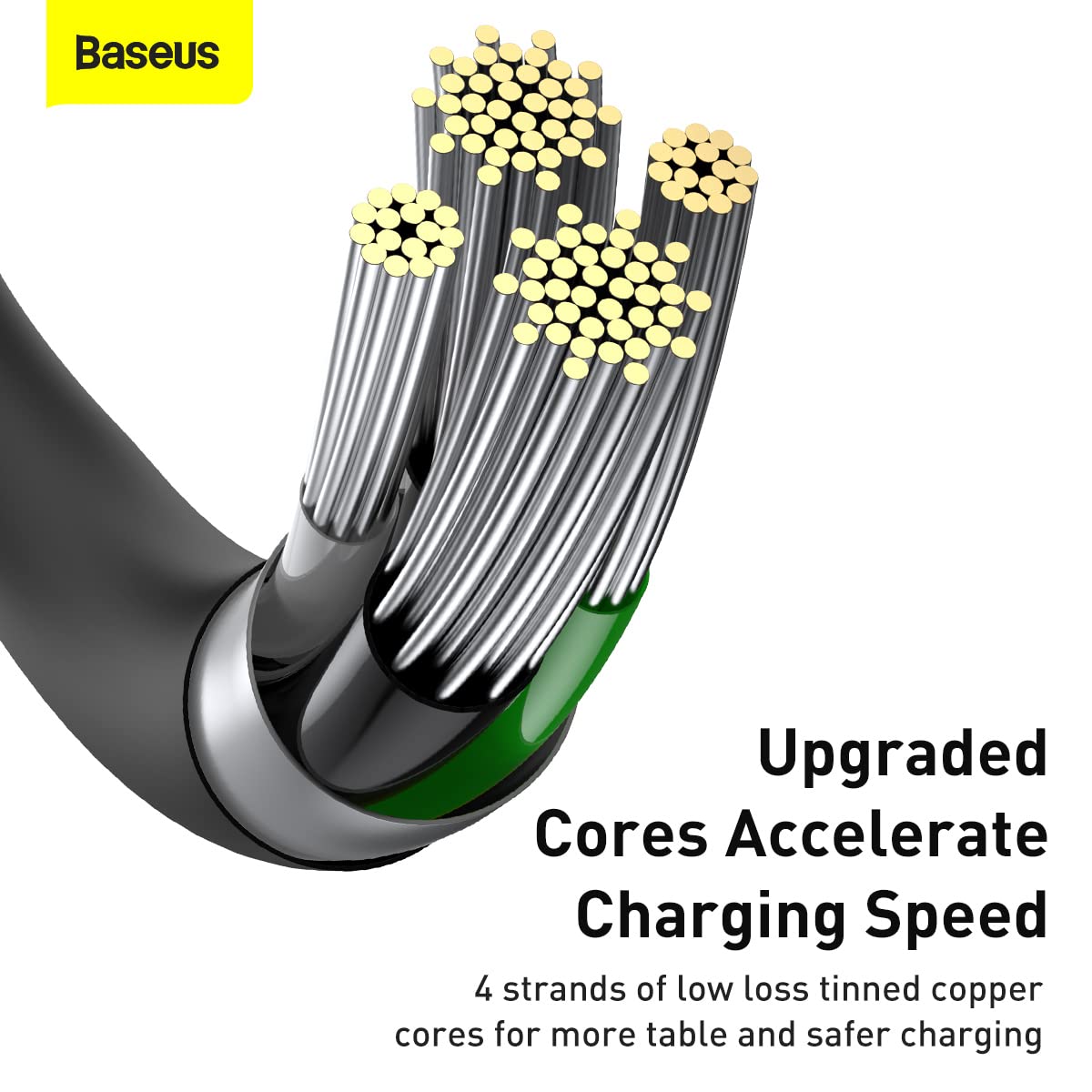 BASEUS USB TO MICRO 2A DATA CABLE 1M BLACK - Image 5