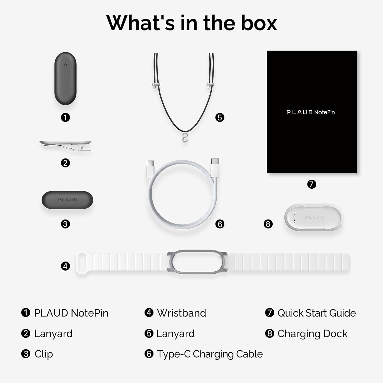 PLAUD NOTEPIN AI VOICE RECORDER LUNAR SILVER - Image 3