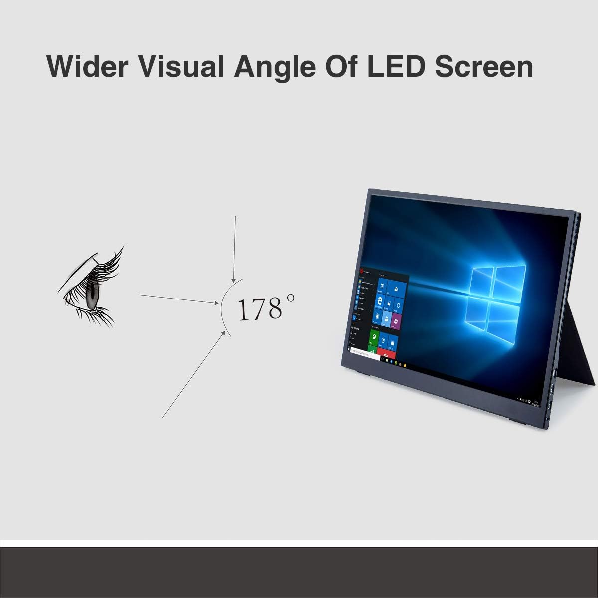ANMITE 15.6 INCH IPS FULL HD METAL BODY PORTABLE MONITOR A156W02 - Image 7
