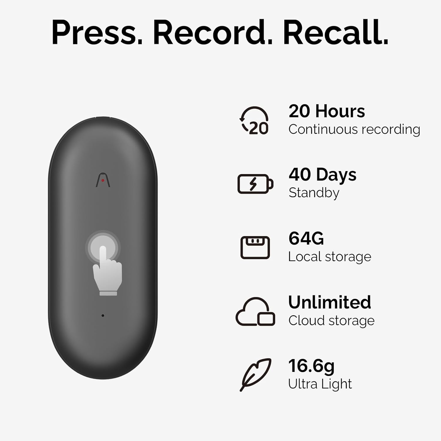 PLAUD NOTEPIN AI VOICE RECORDER LUNAR SILVER - Image 8