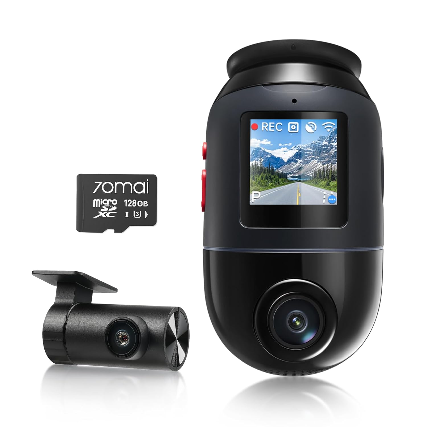 70MAI 4K OMNI DASH CAM WITH 128GB MEMORY CARD BLACK & GREY X800 - Image 2