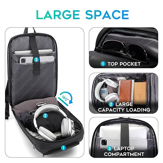 BANGE BACKPACK BLACK BG-7802 - Image 5