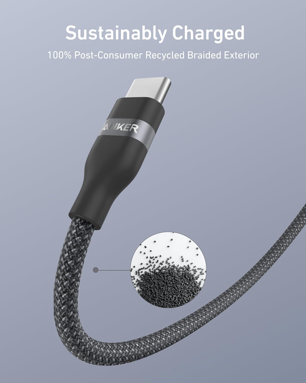 ANKER USB-C TO LIGHTNING BRAIDED CABLE 3FT BLACK A82B2011 - Image 6