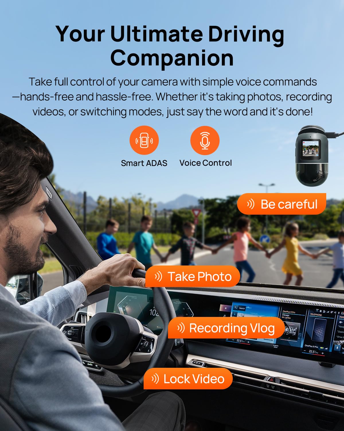 70MAI 4K OMNI DASH CAM WITH 128GB MEMORY CARD BLACK & GREY X800 - Image 8